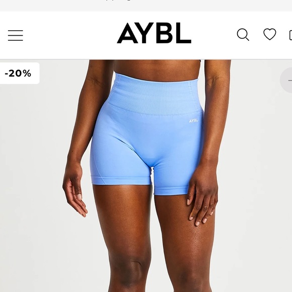 AYBL Shorts Aybl Balance V2 Seamless Shorts In Color Chambray Blue